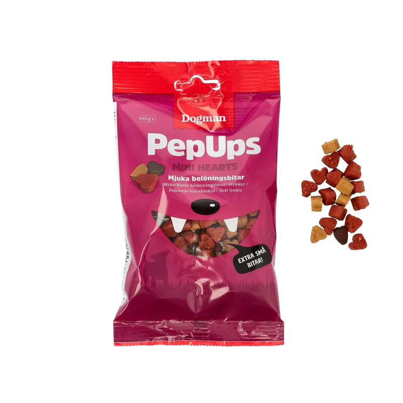 PepUps Mini Hearts Hundgodis 300g