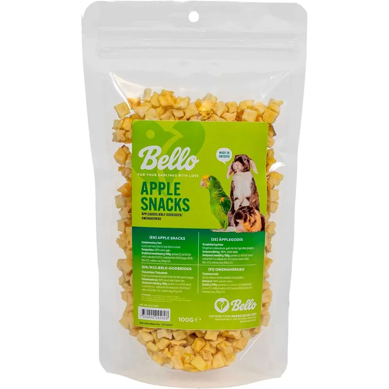Torkat äpple till kanin, gnagare & fågel – 100 g