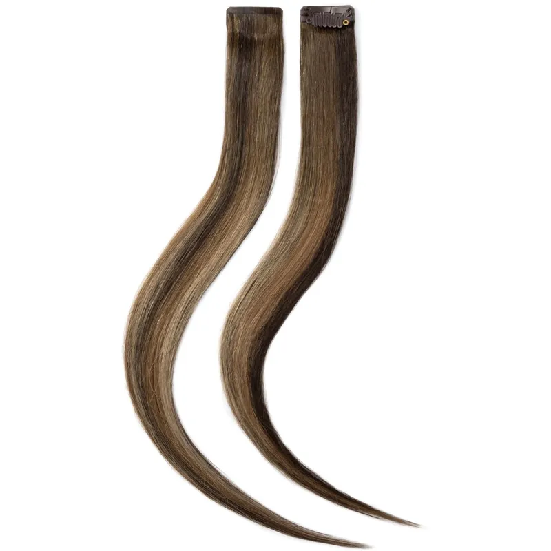 Rapunzel of Sweden Single Invisible Clip-ins Straight / 2 pieces 40 cm Hazelnut Caramel Balayage B2.3/5.0