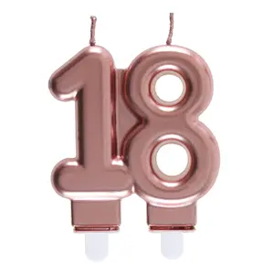 Tårtljus 18-år roséguld