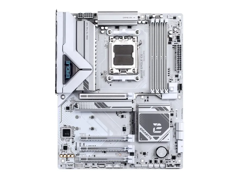 Gigabyte B850 Eagle Ice Moderkort - AMD B850 - AMD AM5 - DDR5 RAM - Atx
