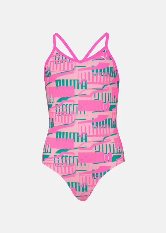 Puma Swim Girls Printed Swimsu