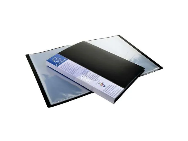 Demomapp Exacompta Up-Line A4 20 fickor styv PP-plast svart
