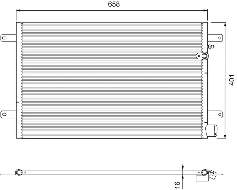 Kondensor, klimatanläggning VALEO 814004