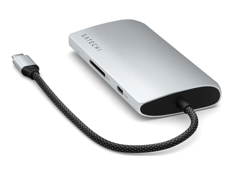 Satechi Usb-c Multiport Adapter 8k With Ethernet V3 - Silver Usb-c 3.2 Gen 1 (3.1 Gen 1)