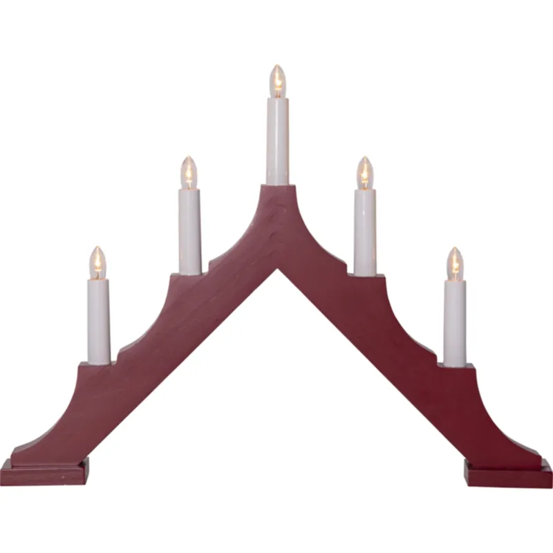 Ljusstake Alma Röd 44cm