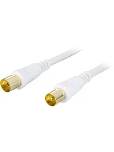 DELTACO antennkabel 100Hz 2m, ferritkärnor