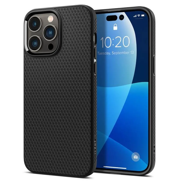 Spigen Liquid Air Skal till iPhone 14 Pro - Matt Svart