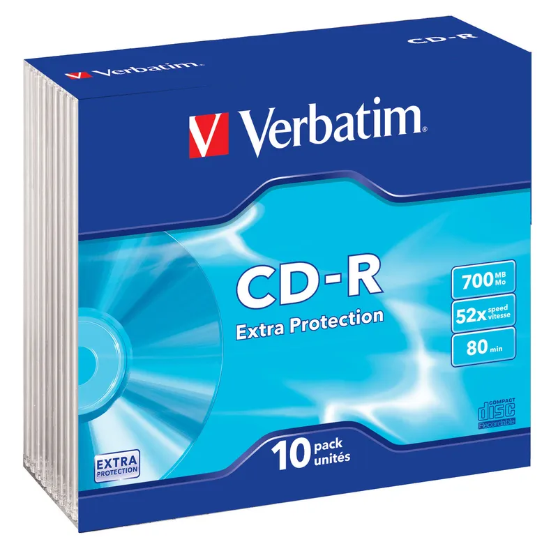 Verbatim CD-R i slimfodral 10-pack