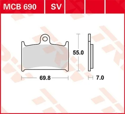 Bromsbelägg TRW MCB690