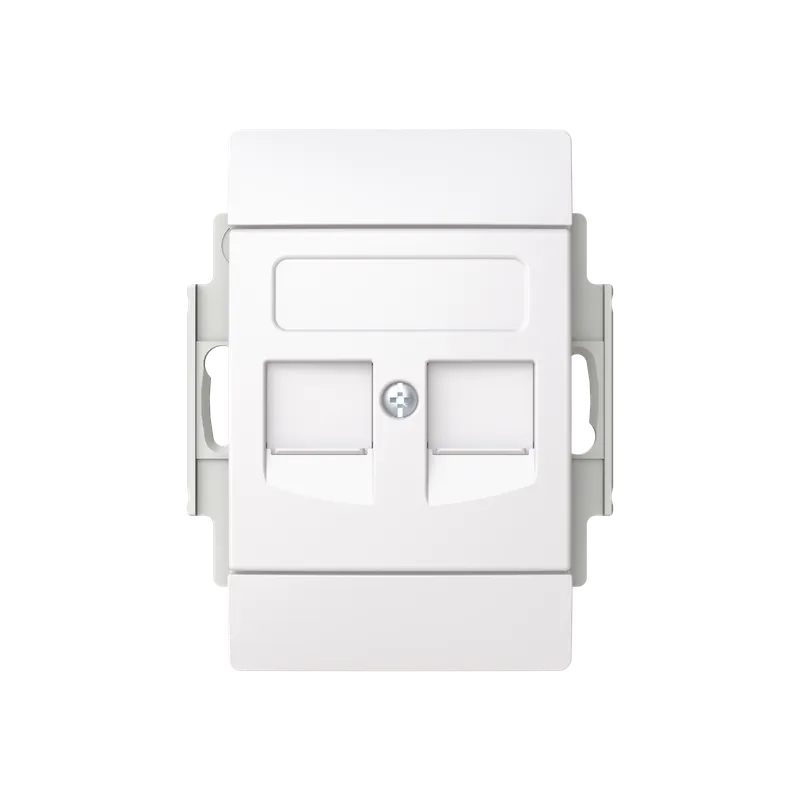 ABB Saga FOT5000-100-916 Datauttag för två Keystone RJ45-kontakter