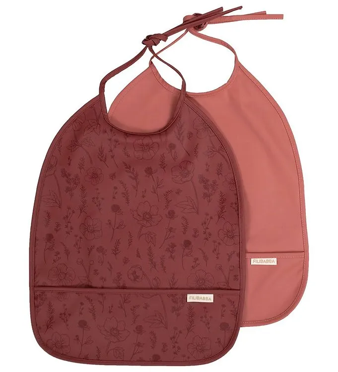 Filibabba Haklapp m. Ficka - 2-pack - Höstblommor