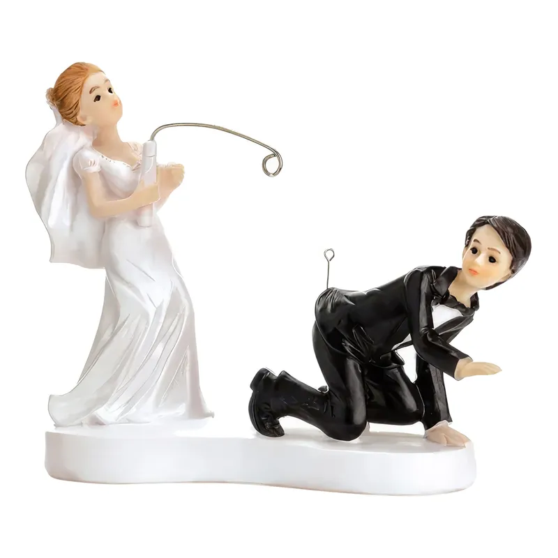 Cake topper | Figur till bröllopstårta | Håva in