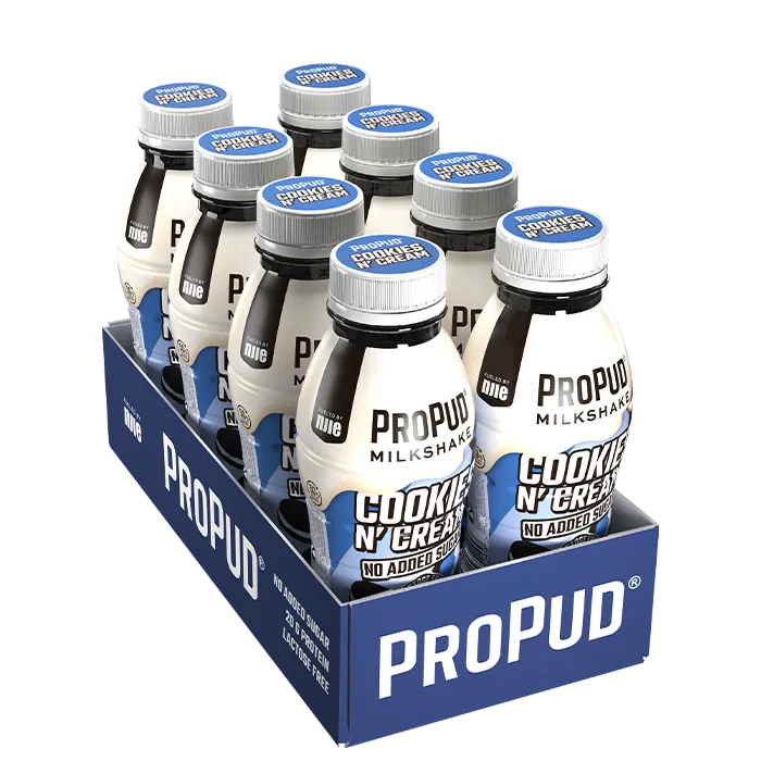8 x ProPud Protein Milkshake, 330 ml - Cookies and Cream