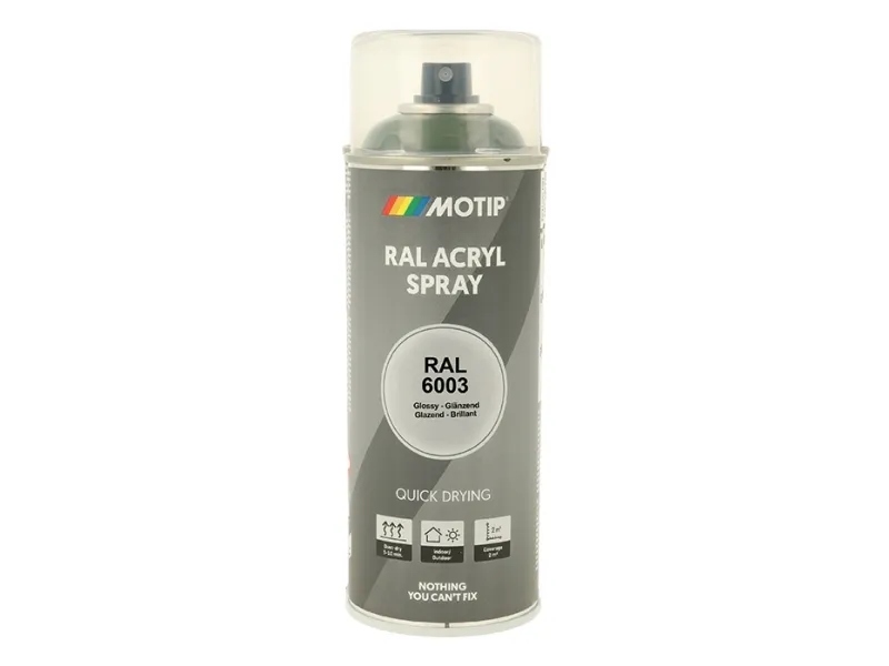 Sprayfärg RAL 6003 Högglans Olivgrön 400ml Motip