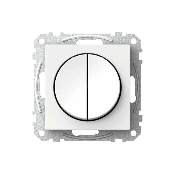 Schneider Electric Exxact Strömbrytare vit, IP20 Dubbeltrapp