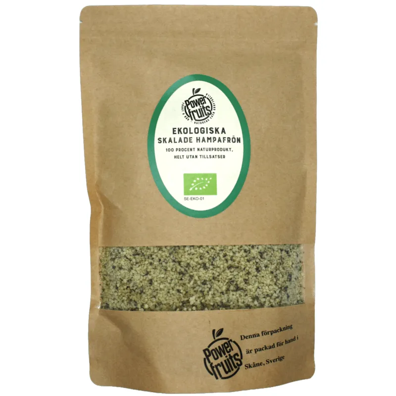 Powerfruits Hampafrön Skalade EKO 500 g