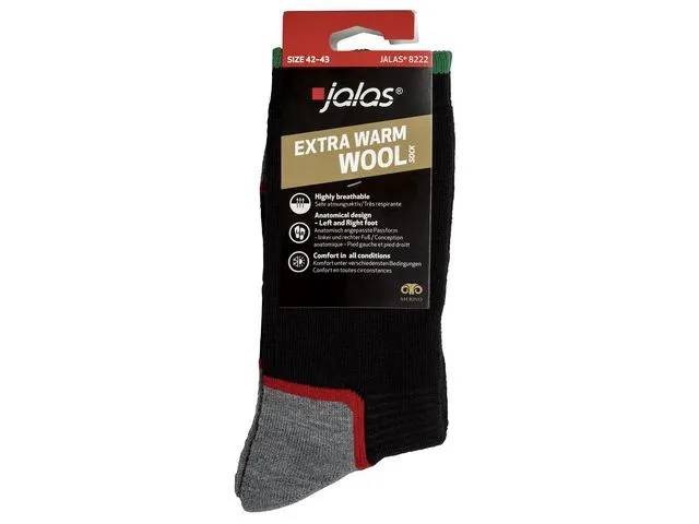Strumpa merino JALAS 8222 sv/grå