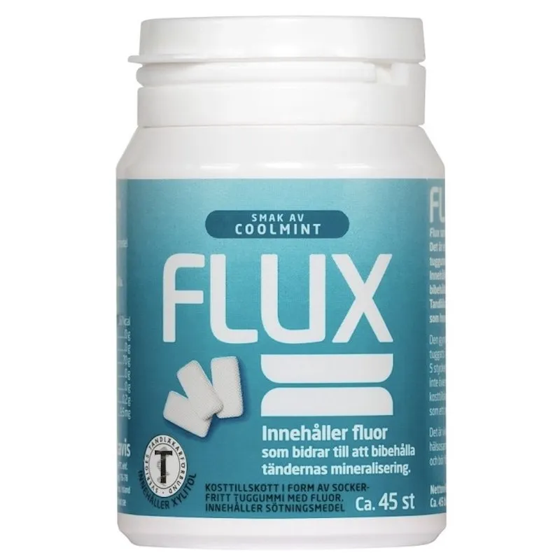 Flux Coolmint Fluortuggummi med smak av mint 45 st