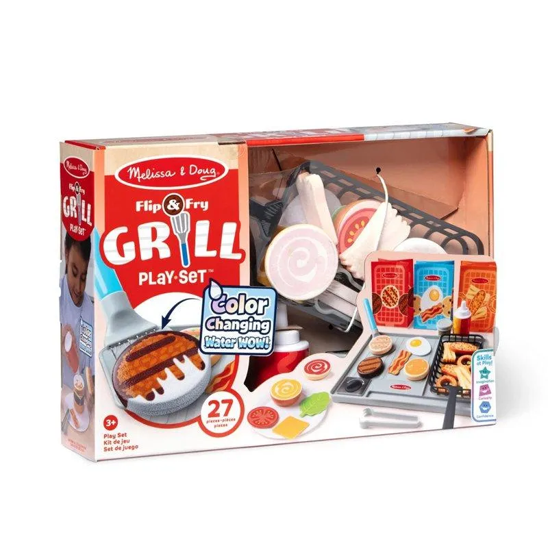 Melissa & Doug Water Wow! Flip & Fry Grilled To-Go Meal Set