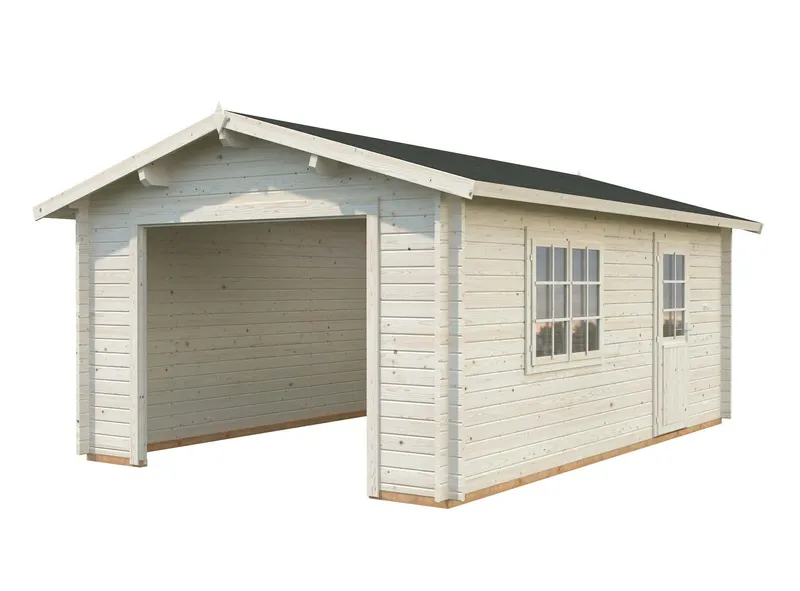 Palmako Roger Garage 19,8 m²/inv. 19 m², utan port, impr. natur