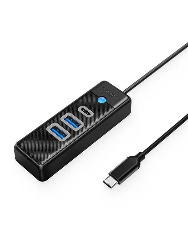 ORICO PWC2U-C3 3-port USB hub 2x USB-A 3.0 1x USB-C 3.0 1 m - black USB Hub - USB 3.0 - Svart