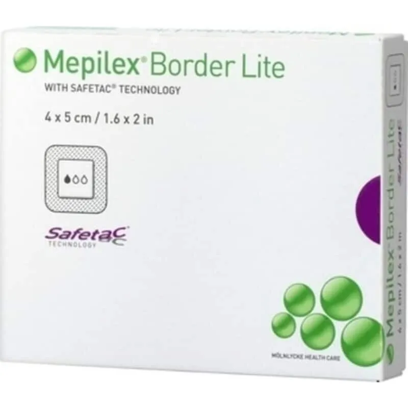 Mepilex Border Flex Lite 4×5 cm, allt-i-ett förband, fyra lager, flex-teknologi 10 styck