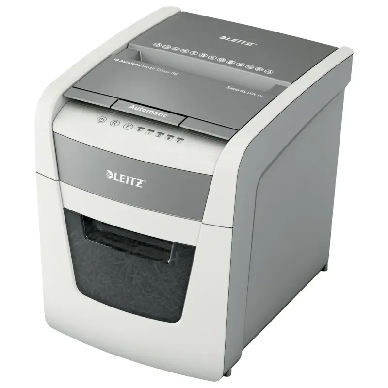 Makulator Leitz IQ AutoFeed Small Office 50X krydsmakulering 4×28 mm (P-4)