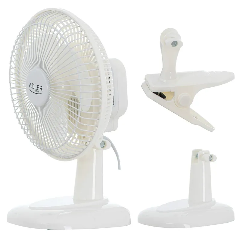 Adler AD 7317 Fläkt 15 cm med klämma + baser