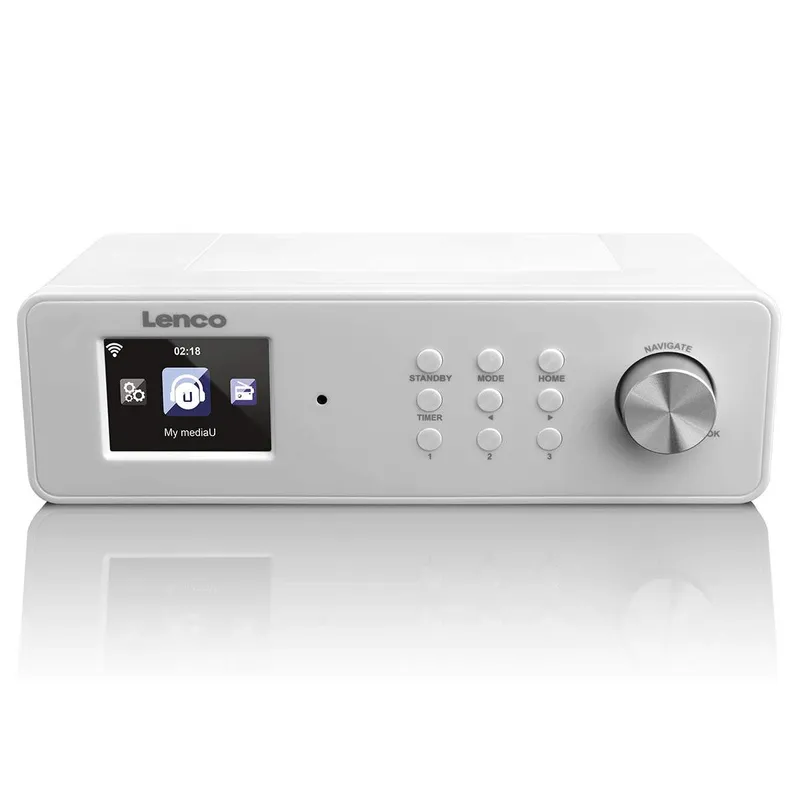 Internetköksradio med FM, timer, vit