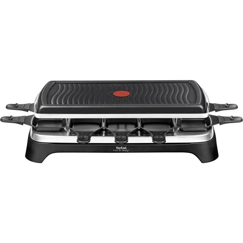 Tefal RE458812 raclette Inox & Design 10 pannor (svart)