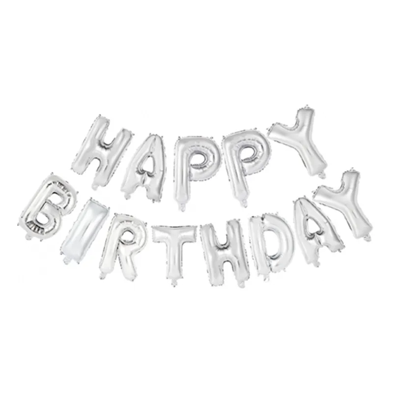 Ballonggirlang ”Happy Birthday” | Silver