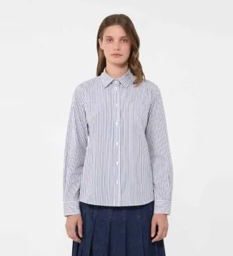 Weekend Max Mara för kvinnor. 2615111051600 Blå Bahamas-skjorta (40), Casual, Bomull, Lång ärm