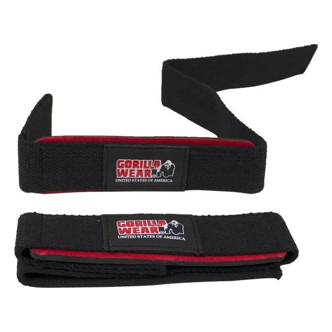 Vadderade Lifting Straps Svart/Röd