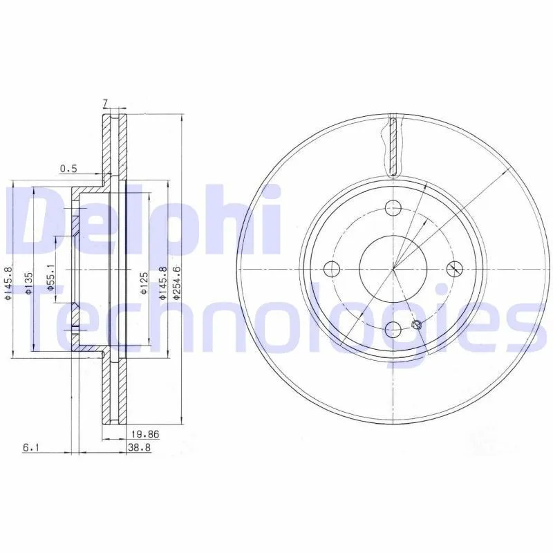 Bromsskiva DELPHI BG3393