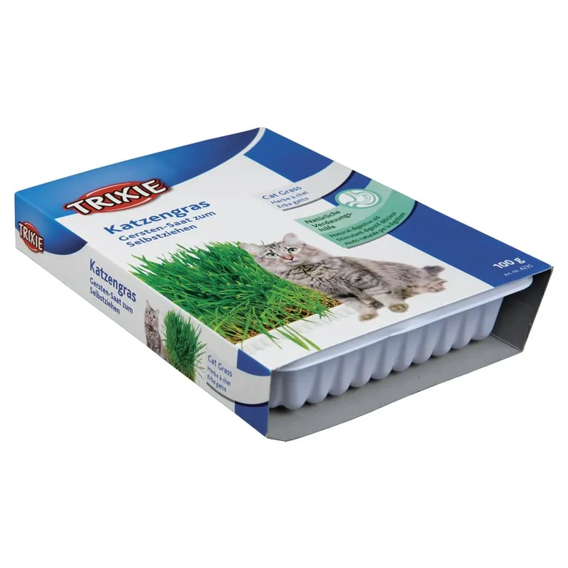 Trixie Kattgräs med odlingslåda 100 g 1 st