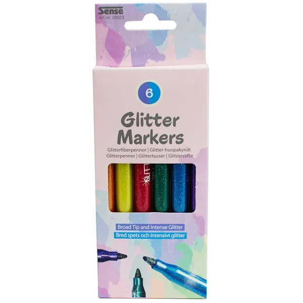 Glitterpennor 6-p, Sense