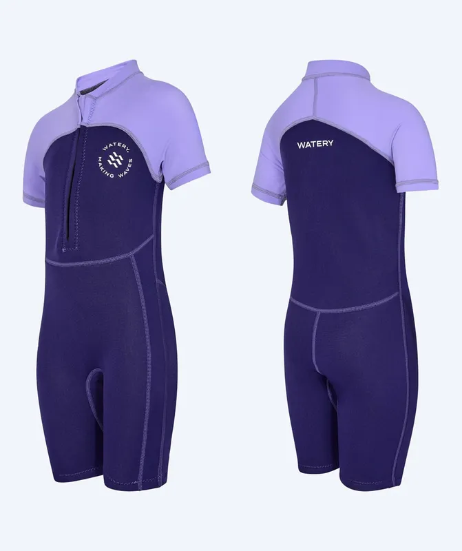 Watery UV våtdräkt för barn – Calypso Shorty – Lila – Våtdräkt barn
