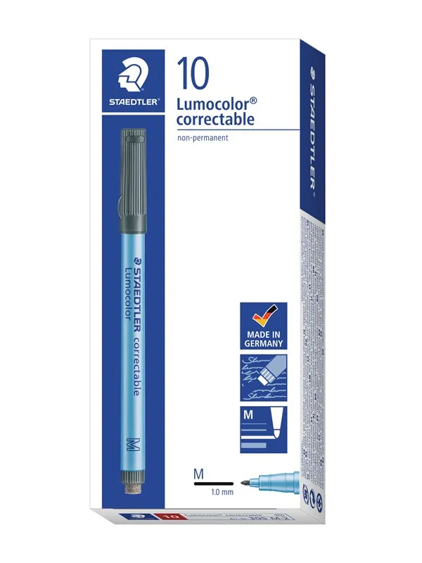 Staedtler OHP pen Lumocolor correctable 10 pcs M red