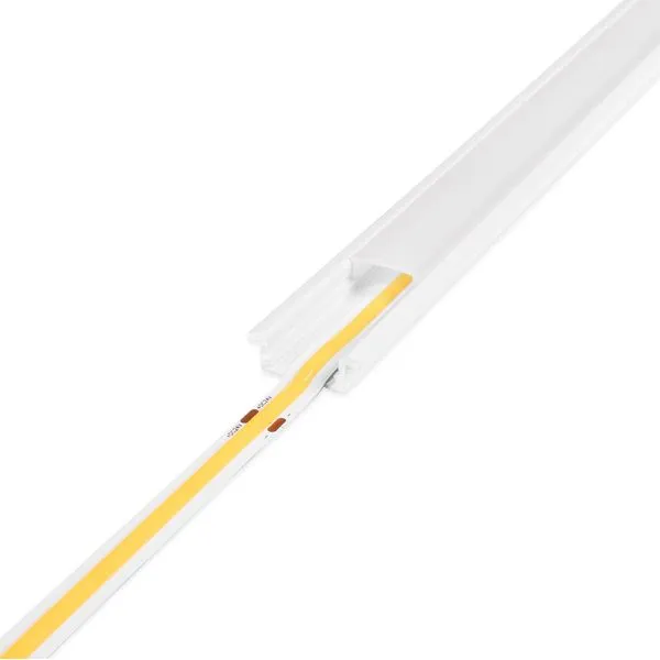 Aluminiumprofil för LED-list AGGE Recessed – Infälld, Vit (200 cm)
