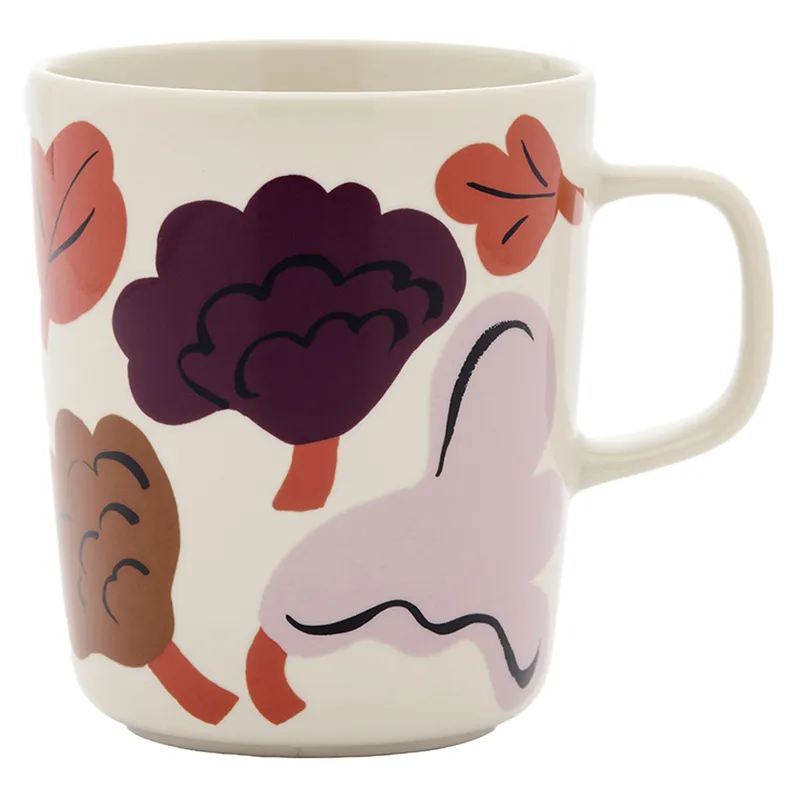 Marimekko Kukasta Kukkaan mugg Stoneware-plum-bronze-terracotta 25 cl