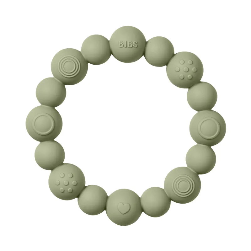 BIBS Teething Ring Beaded Sage