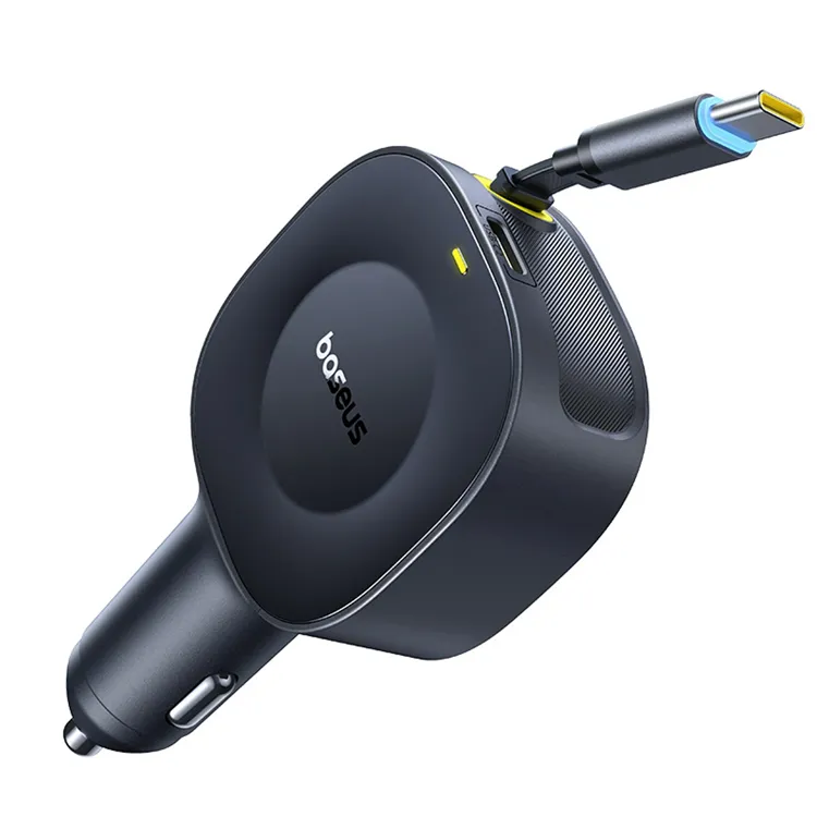 Baseus Billaddare 30W med Retractable Kabel PrimeTrip VR2 - Svart