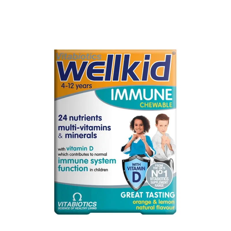 Vitabiotics - Wellkid Immune Tuggtabletter, 30 stycken