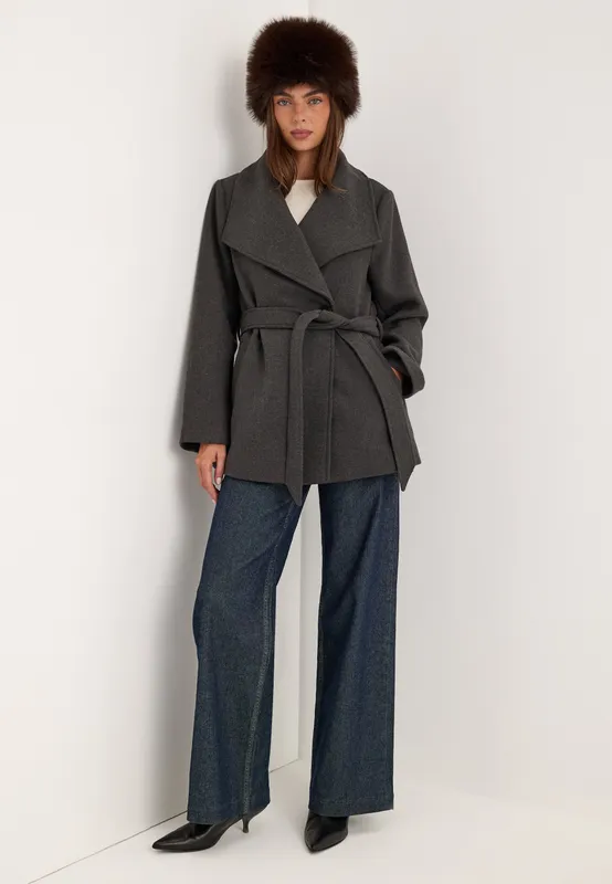Short Wool Blend Coat (#3956)