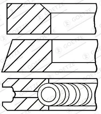 Kolvringsats GOETZE ENGINE 08-139800-00