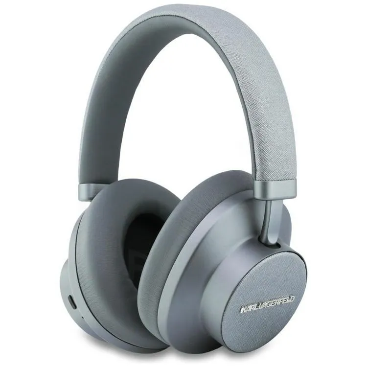 Karl Lagerfeld Over-Ear Hörlurar Bluetooth ANC Saffiano Elongated - Grå