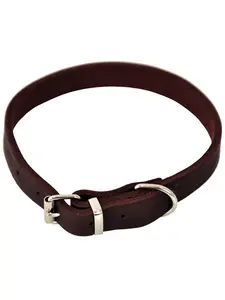 Läderhalsband Lina Ställbart Brun 22x55cm