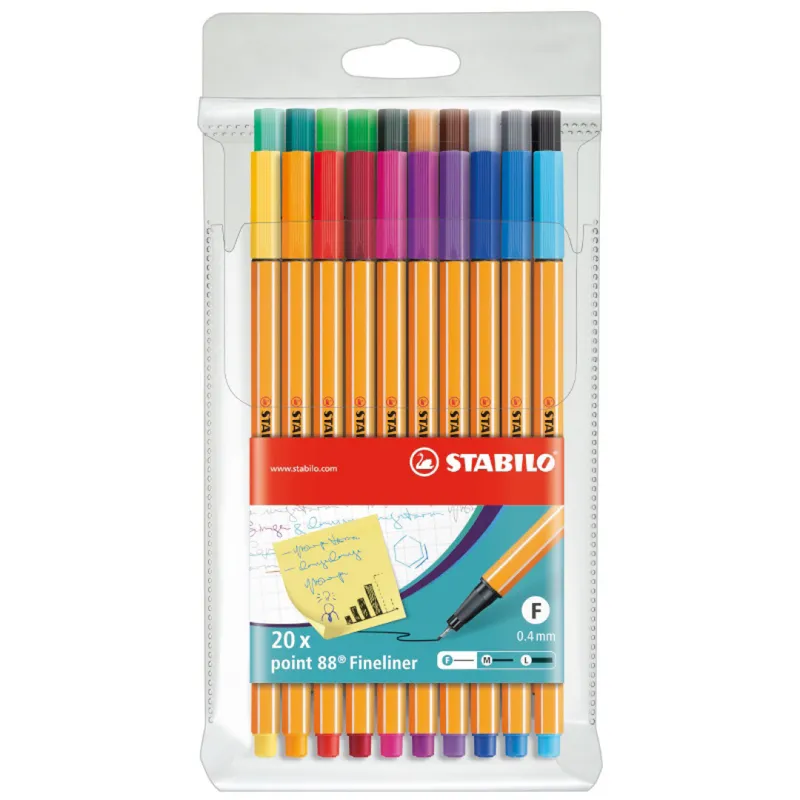 Fineliner Point 88 20-pack STABILO