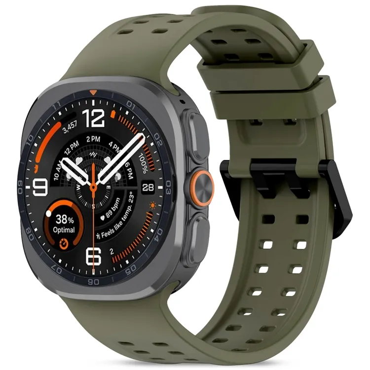 Tech-Protect Silicone Air Strap for Samsung Galaxy Watch Ultra/Ultra2 47mm - Olive
